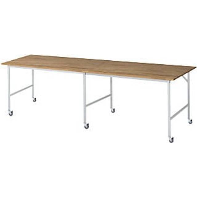solid beech wood panel, thickness 25 mm, 30 x 30 mm, solid beech wood panel, thickness 25 mm, 30 x 30 mm, WxDxH 3000 x 1000 x 900 mm - light grey RAL 7035