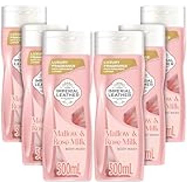 Mallow & Rose Milk Pampering Body Wash Shower Gel, Signature Oil Blend, Creamy Lather, Gentle Skin Care, Bulk Buy, Pack of 6x500ml