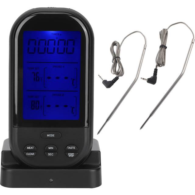 Wireless Remote Food Thermometer with Dual Probe Kitchen Cooking Barbecue Grill Accessory(TSK32B