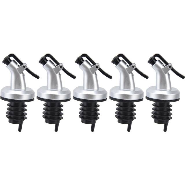 5pcs Oil Bottle Spout Leak Proof Safe Wine Vinegar Bottle Stopper for Kitchen Restaurant L