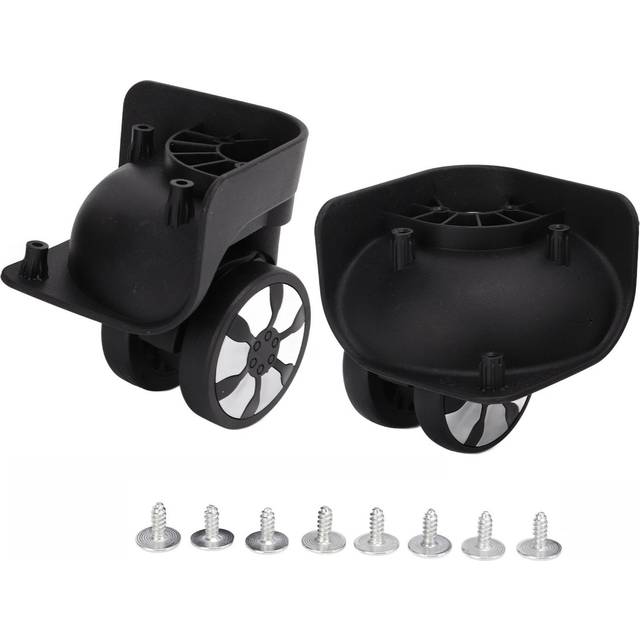 1 Pair Luggage Swivel Casters Plastic Mute Suitcase Swivel Wheel Repalcement PartsBlack