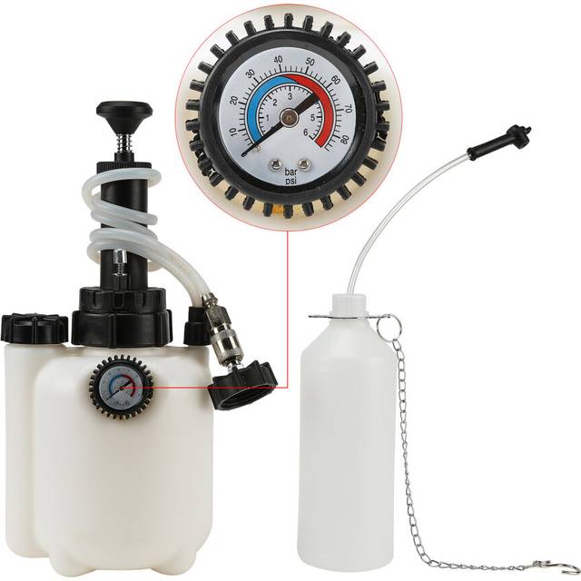 3L+1L Cap Car Brake Bleeder Bleeding Fluid Tool Kit Auto Replacement