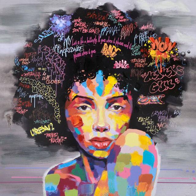 Abstract Modern African Woman Portrait Diamond Cross Stitch Embroidery Needlework 5d Diy Diamond Painting Home Decor 20X30CM