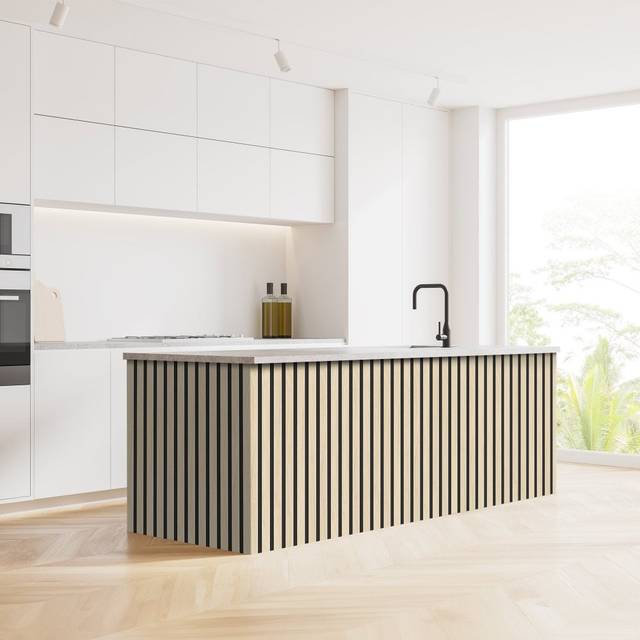 Liberty Ivory White - Elevation Acoustic Wall Panelling (342517) Size (Height x Width x Thickness): 600x1200mm