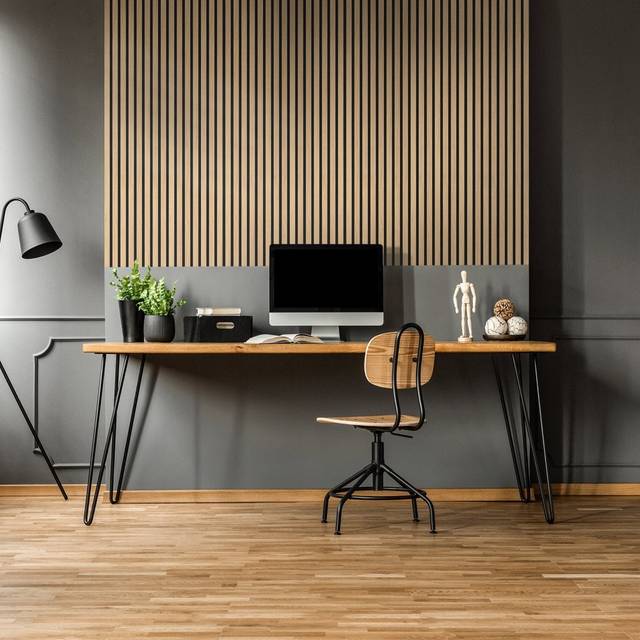 Liberty Oak - Elevation Acoustic Wall Panelling (343125) Size (Height x Width x Thickness): 600x2400mm