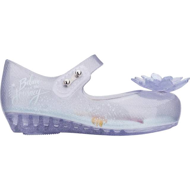 Mini Melissa Kids' Ultragirl x Frozen Jelly Ballet Flats, Glass Glitter/Blue