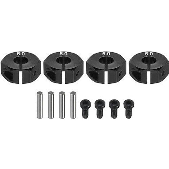 Aluminum 12mm wheel hex hubs drive adapters black 5mm thickness for rc car