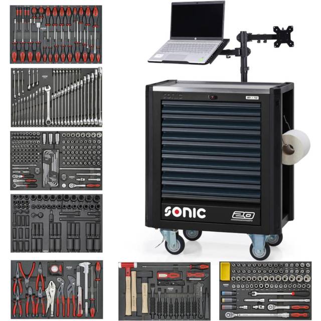 Verktygsvagn Sonic Next S9 20th Anniversary (430 delar) Sonic