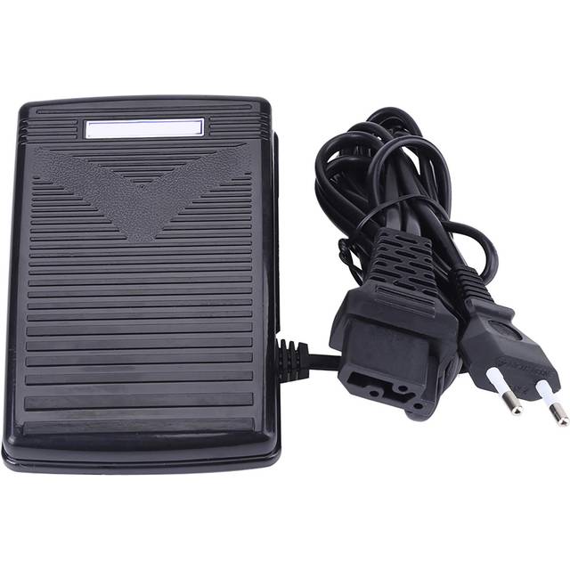 Home Sewing Machine Foot Control Pedal With Power Cord EU PLUG white