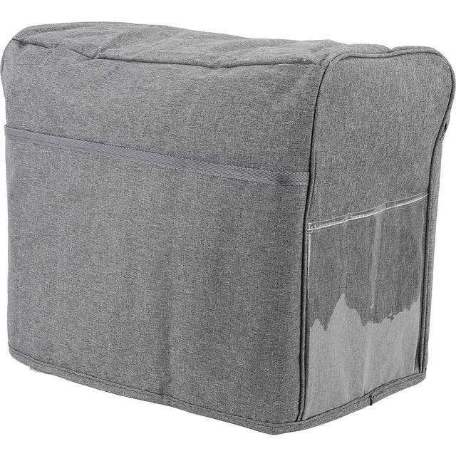 Sewing Machine Dust Cover 3 Layer Foldable Polyester Sewing Machine Protective Cover for Most grey