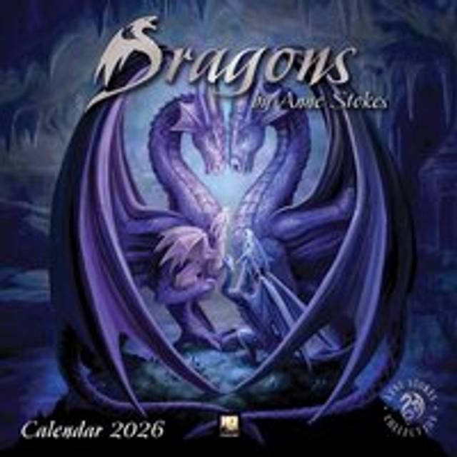 Dragons by Anne Stokes Wall Calendar 2026 (Art Calendar)