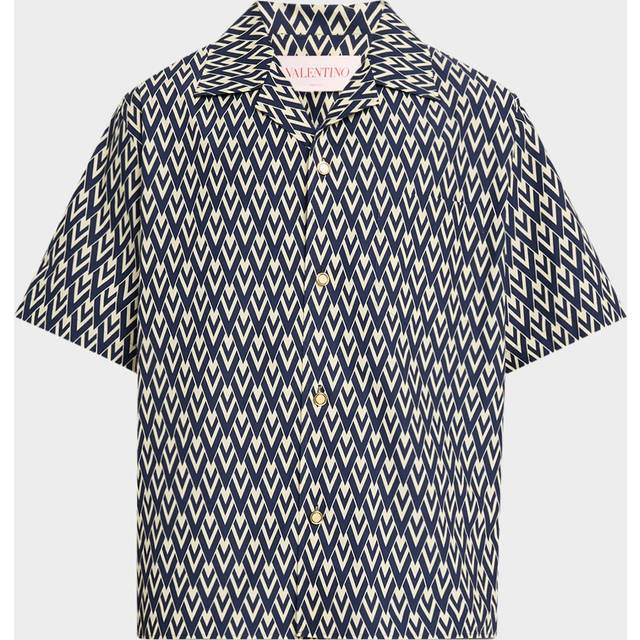 Valentino Men&#39;s Shirts in Blue | Size 46 | 6V3AA111AS0QTD (46)