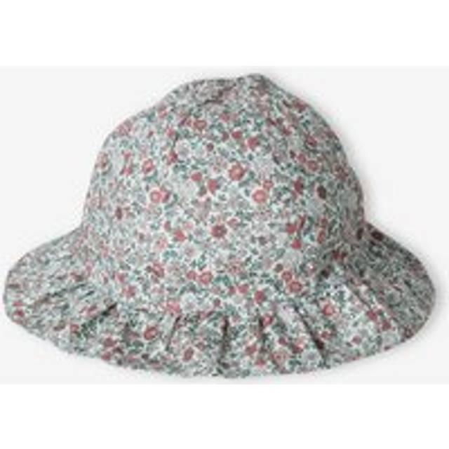 Floral Print Bucket Hat for Baby Girls sage green