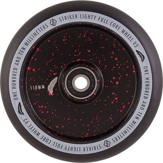 Striker Lighty Fullcore V3 Svart PU 110mm Kickbike Hjul - Splash Black/Red