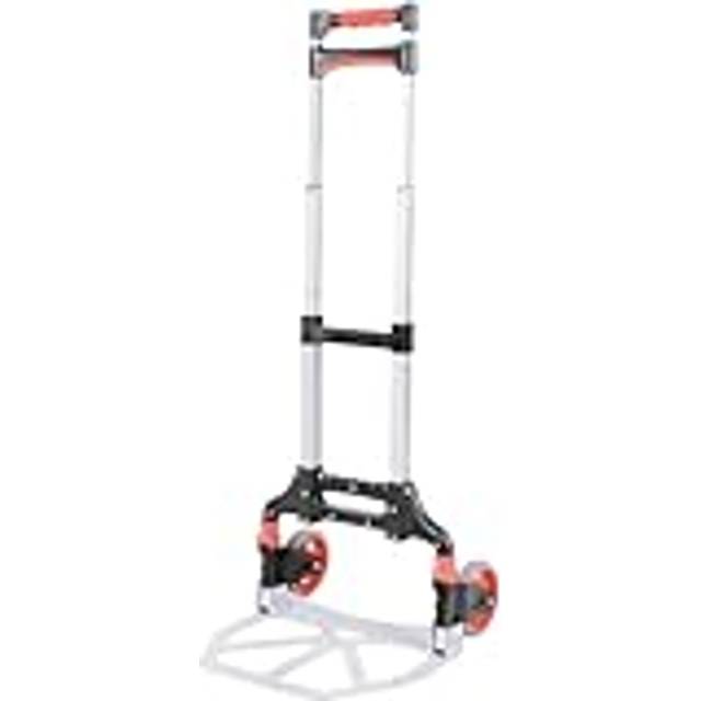 Lightweight Folding Aluminium Trolley - Portable & Adjustable Cart for Home/Work, Comfort Grip Handle, Easy Storage, 60kg Capacity