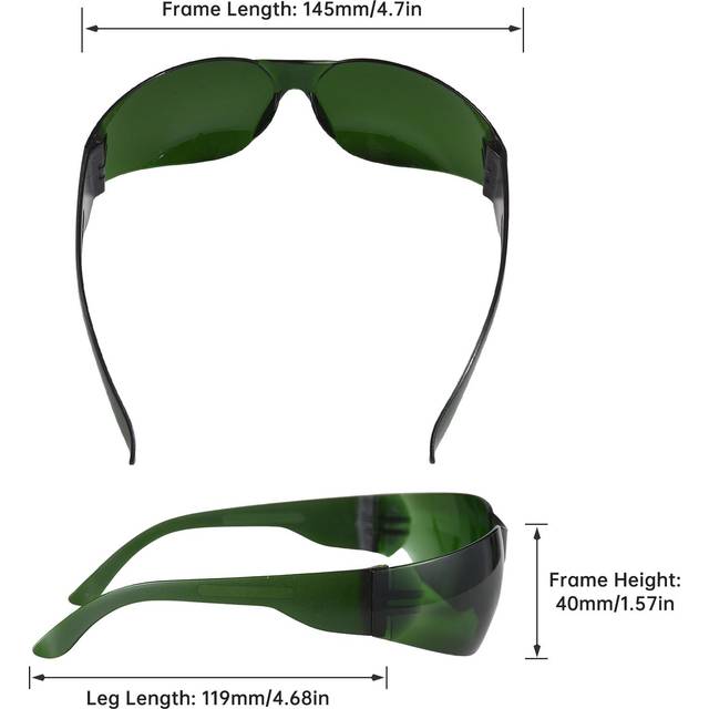 Laser Light Protective Goggles Professional Laser Safety Glasses for 190470nm and 610760nm army green