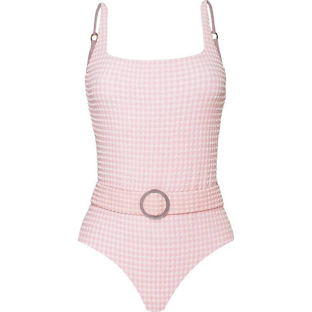Lucia Belted One-Piece Swimsuit - BALLET - Small