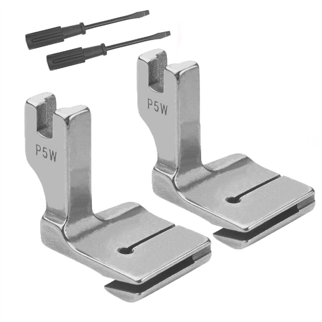 2Pcs Piping Sewing Machine Presser Foot, Gathering Pleated/Shirring Foot P5W for Industrial