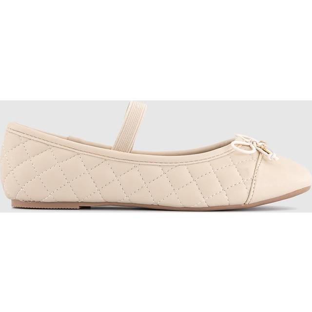 OFFICE Kids Georgia Bow Ballet Pumps Off White, 2 Olderkid - 2 OlderKid