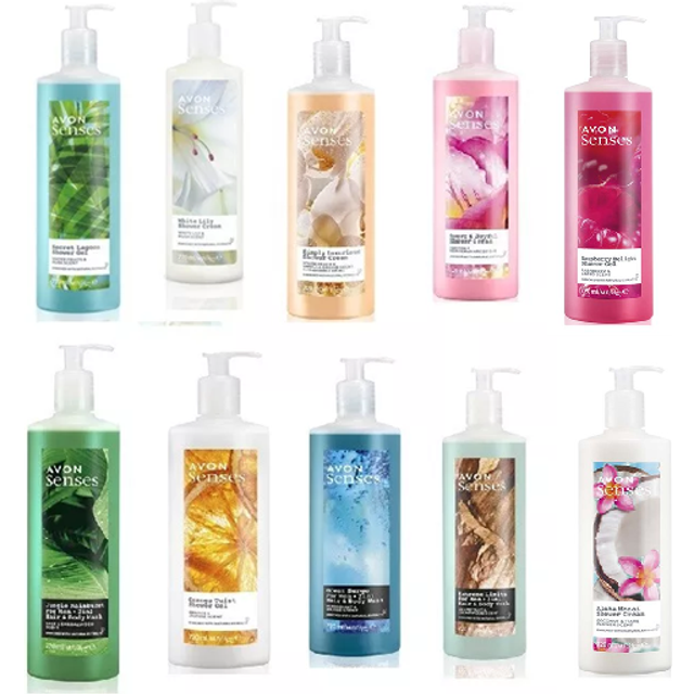 Avon senses jumbo size shower gel - various scents - 720ml - with pump