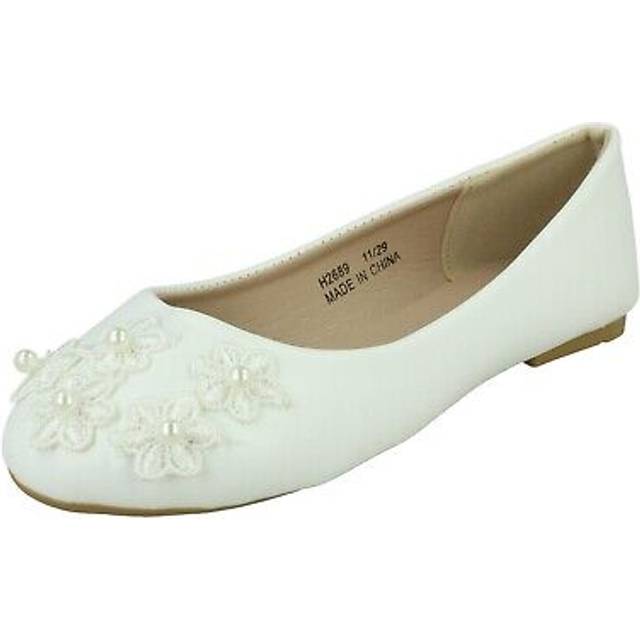 Girls spot on smart casual ballerina shoes h2r689