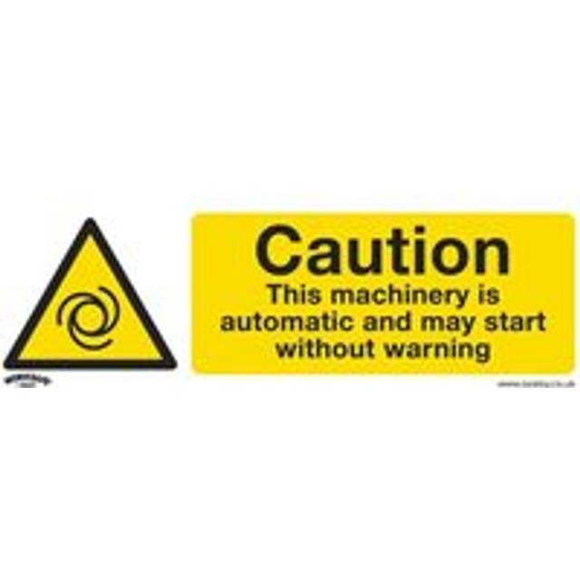 Worksafe SS47P1 Safety Sign Caution Automatic Machinery - Rigid Pl...
