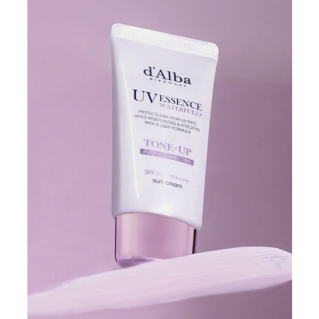 K-beauty / d'alba waterfull tone-up sun cream (purple) 1.69oz / 50ml spf50+