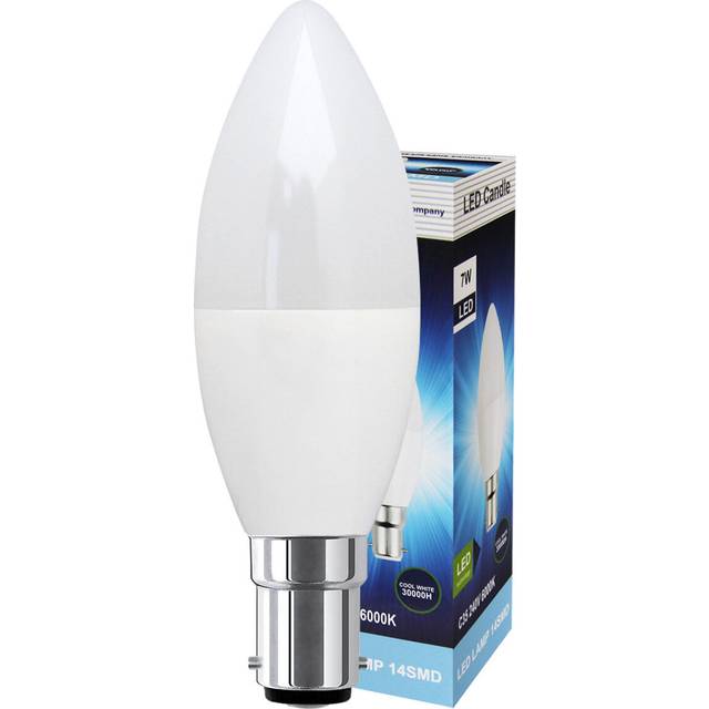 Led 7w = 60w frosted candle light bulb b15 high power warm or cool white