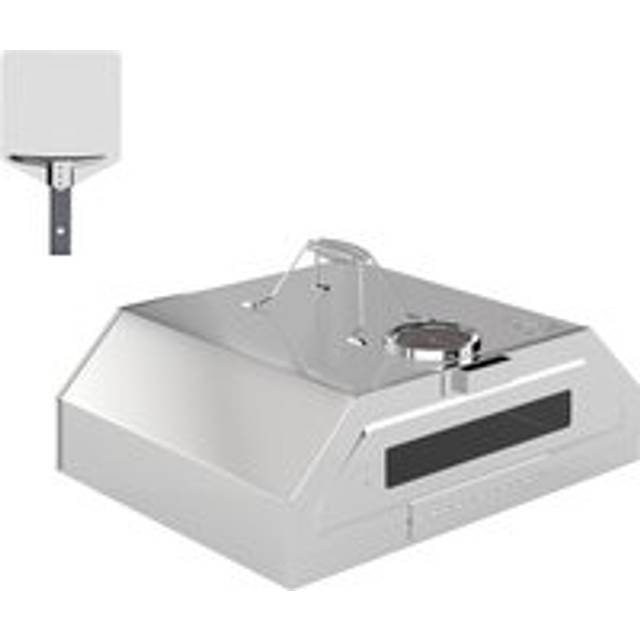 Outsunny 8 In Portable Stainless Steel Bbq Grill Top Pizza Oven With Built-in Thermometer And Viewing Window For Gas And Charcoal Bbq Grills, Includes
