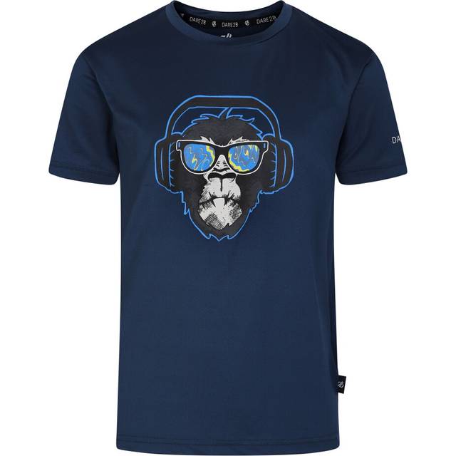 (9-10 Years, Neon Pink) Dare 2B Childrens/Kids Amuse II Monkey T-Shirt