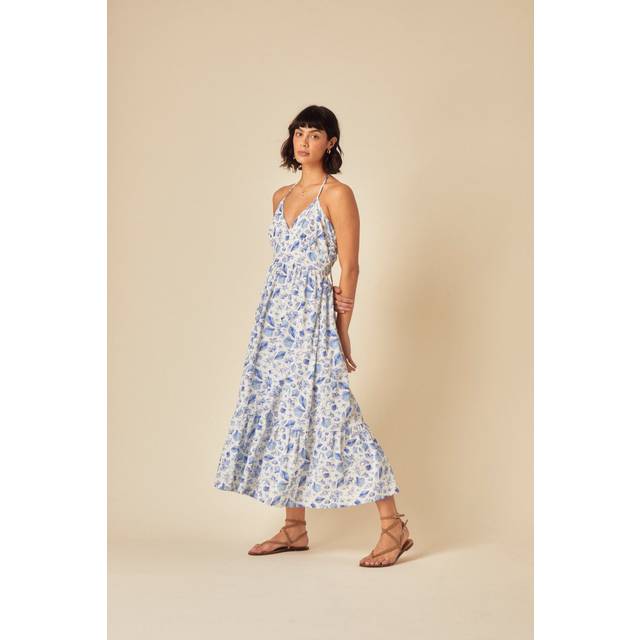 Blue Shell Print Bellerose Midi Dress (12)