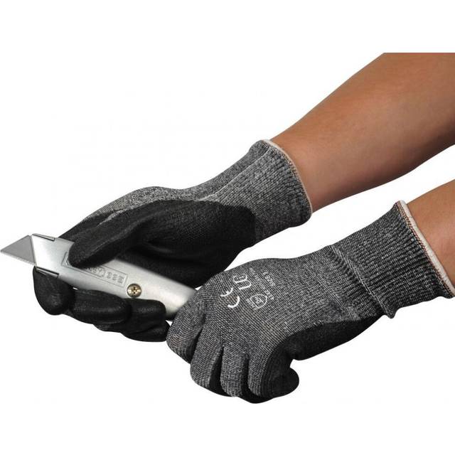 Ultimate Industrial PU500/08 PU500 Kutlass PU Coated Cut Level 5 Work Gloves, 1 Pair, Size 8/Medium, Black/Grey