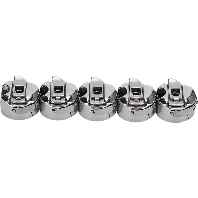 5pcs Sewing Machine Bobbin Cases Metal Embroidery Bobbin Cases for Front Loading