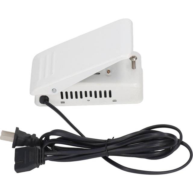 Sewing Machine Foot Pedal 2.5A Stainless Steel Nonslip   Replacement Foot Pedal for Household White US PLUG