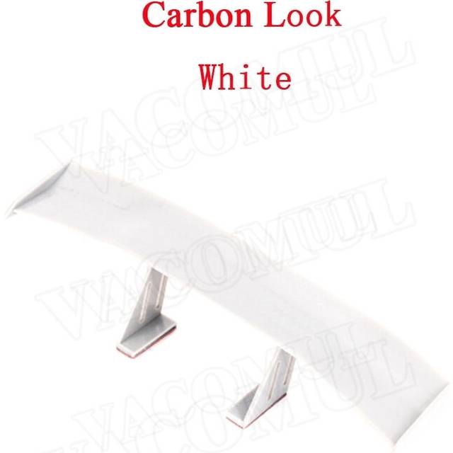 (White) GT Style Small Rear Trunk Spoiler Wing Car Rear Spoiler Boot Mini Wing Model Decoration Auto Accessories Universal Wing