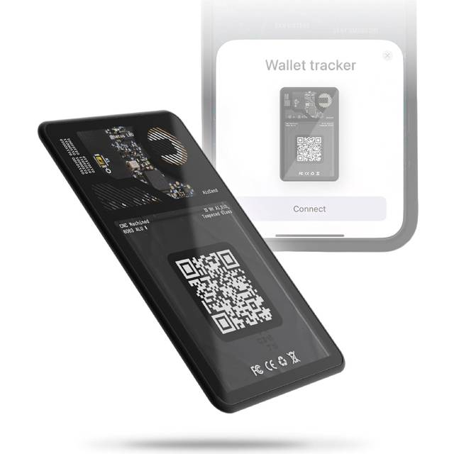 Rolling square aircard - bluetooth tracker item finder, nfc tag + qr code busine