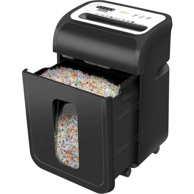 VidaTeco Cross-Cut Paper Shredder For Home Use, Heavy Duty 15-Sheet Shreds Paper/Card/Staple/Clip Office Shredder, Security Level P-4 Jam Proof System