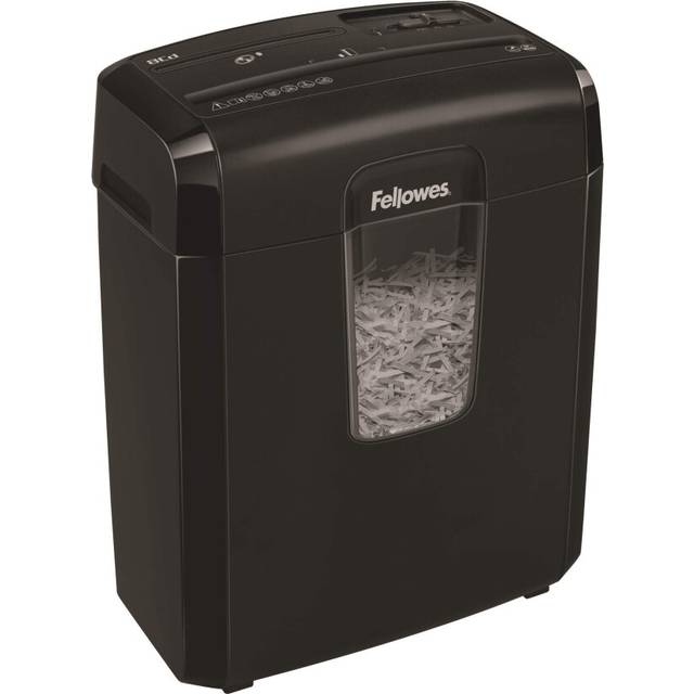 Fellowes Powershred 8Cd Personal 8 Sheet Cross Cut Paper Shredder for Home Use with Safety Lock, black