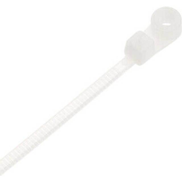 Mount head cable zip ties 10 inch screw hole nylon wire strap white 80pcs