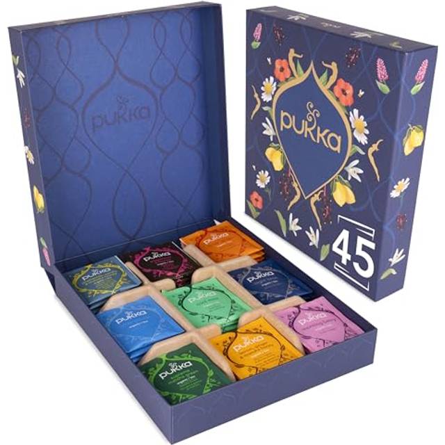 Herbal Tea Selection Box 9 Flavours, 45 Sachets, Organic Herbal Tea, Tea Collection, Green Tea, Chamomile Tea, Fennel Tea