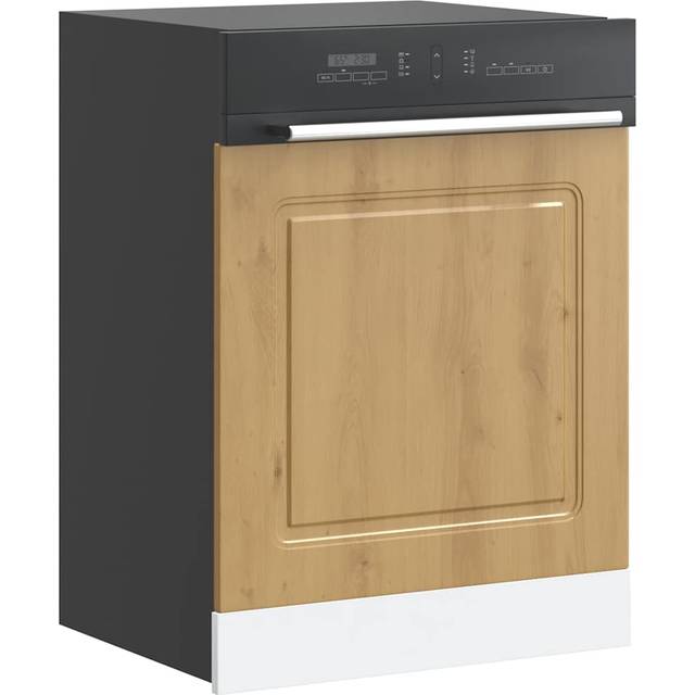 vidaXL Diskmaskinspanel Kalmar artisan ek 60x1,5x67 cm konstruerat trä