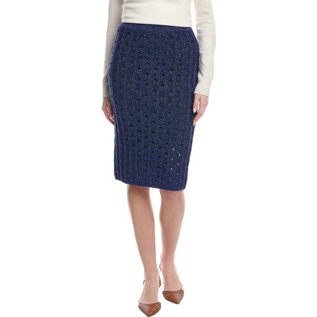 St. John Rib Crochet Knit Skirt