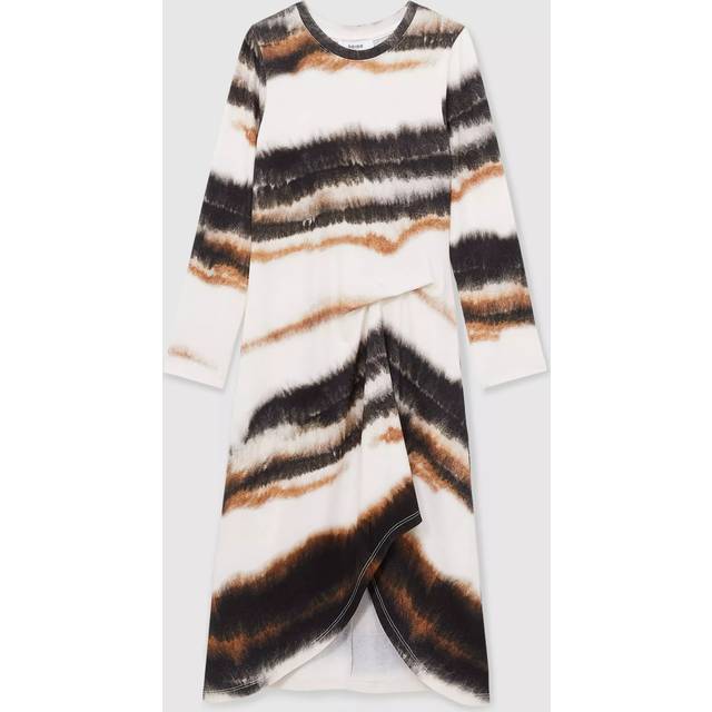 Reiss KIds' Georgia Abstract Print Long Sleeve Dress, Ivory/Multi