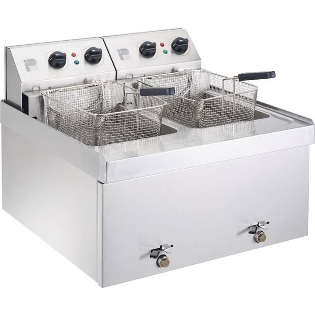 Parry Twin Tank Twin Basket Countertop Electric Fryer NPDF9