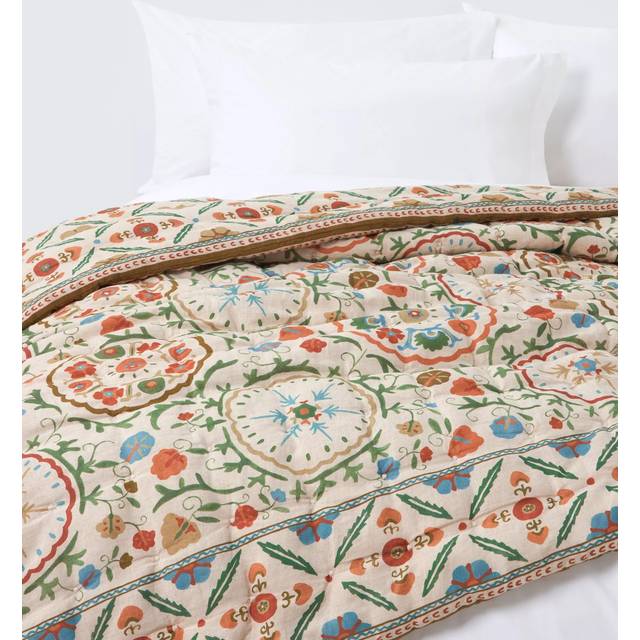 John Lewis Keya Suzani Quilted Bedspread, Multi