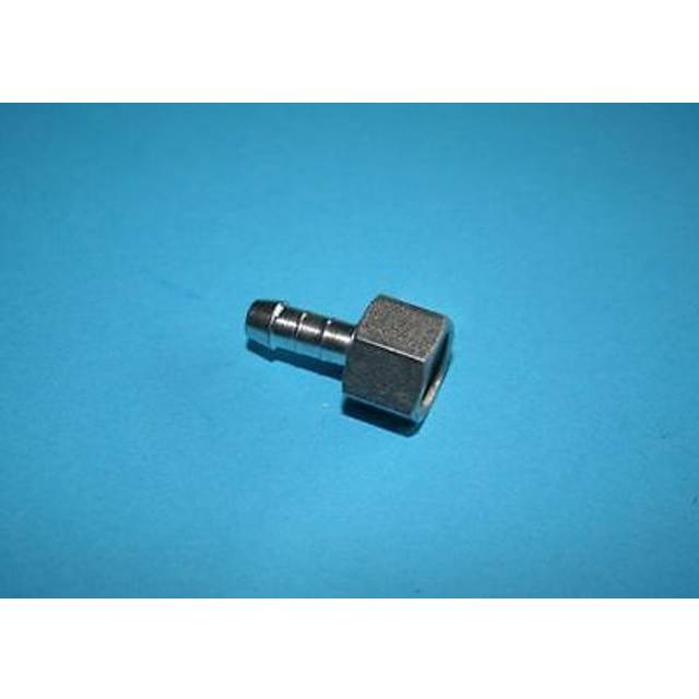 Triumph bsa petrol tap nut & spigot 1/4 bsp thread fit 1/4 fuel hose classic