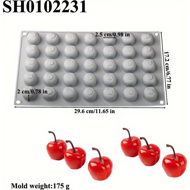 TEMU Silicone Molds, 35-cavity, For Chocolate, Gummies, Mousses, And Cake Decorating Tools