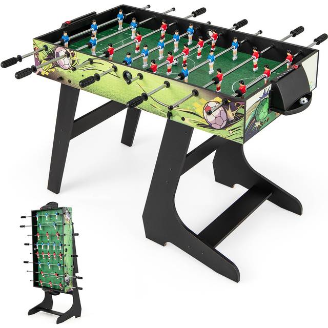 Costway Green Foldable Foosball Playset - 119 x 72 x 12cm
