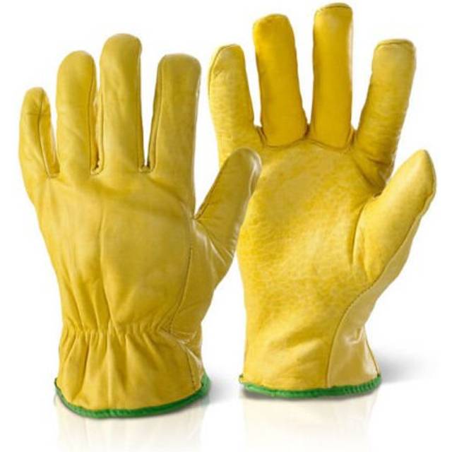 Leather Drivers Style Lined Glove Gardening General Work One Pair Size=XL