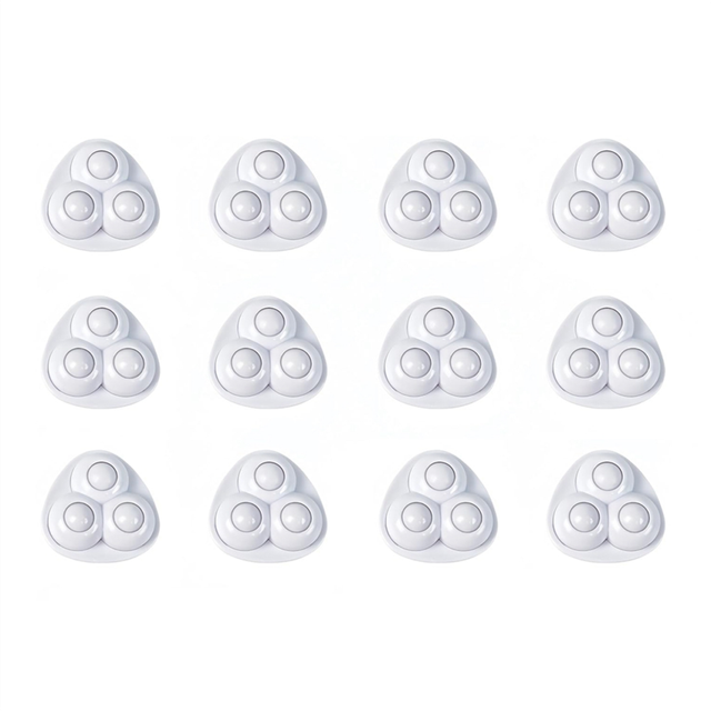 12pcs Metal Mini Swivel Wheels Self-Adhesive Casters